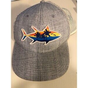 Outdoor Cap Trucker Hat with Sunset Fish Snap Back Adjustable